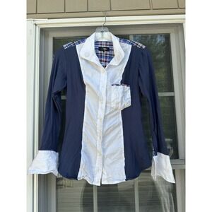 Le Fash Long Sleeve Horseback Riding Show Shirt Size Small